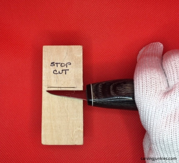 First step of stop cut completed