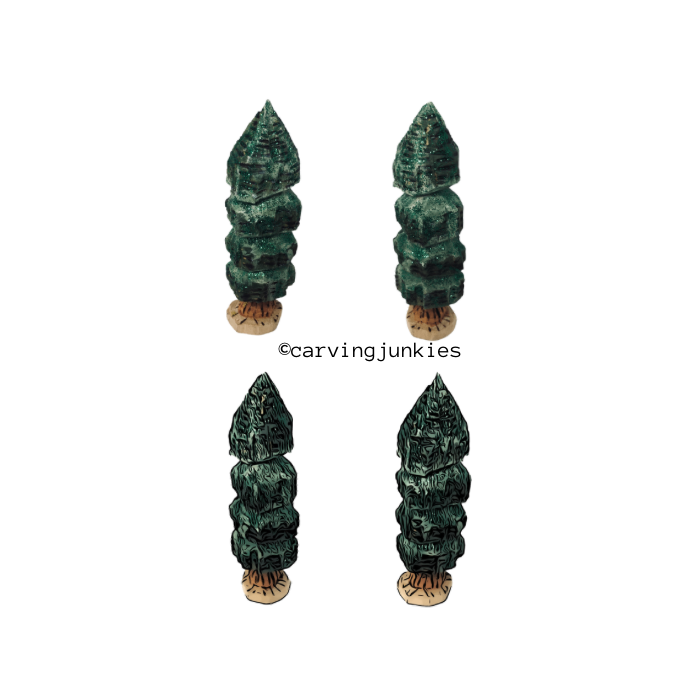 Textured Christmas tree pattern