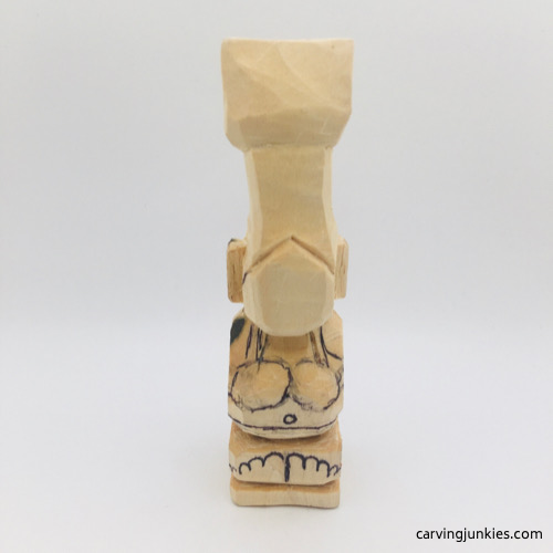 Bathing suit on troll wood carving Bikini added to troll wood carving