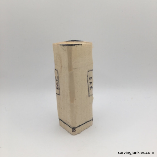 Back ear guidelines on troll carving