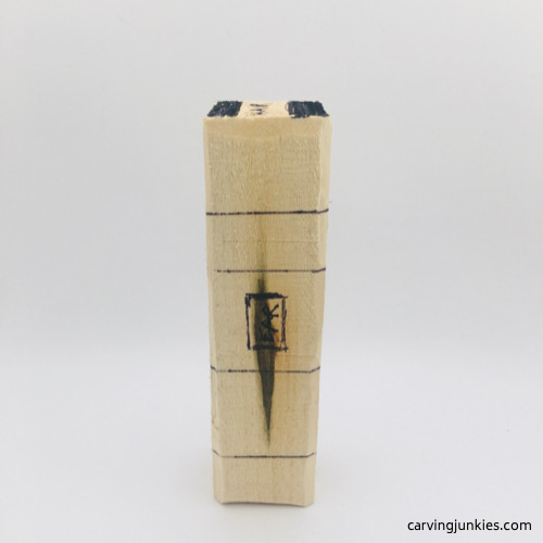 Troll wood carving ear guideline Ear box for troll wood carving