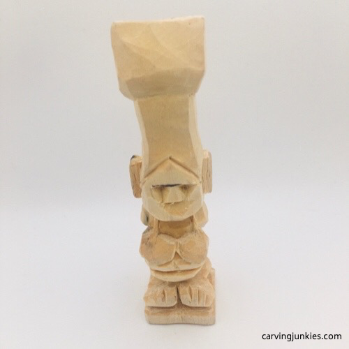 Details on troll wood carving Progress photo of carved details on troll wood carving