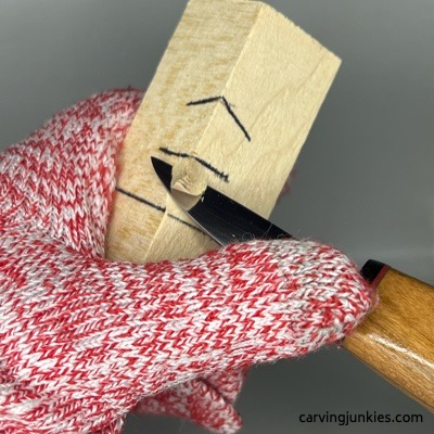 Undercutting stop cut on green man