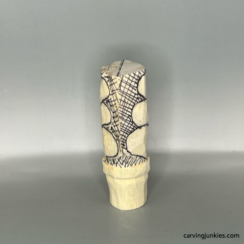 Right sketch of valentine heart wood carving