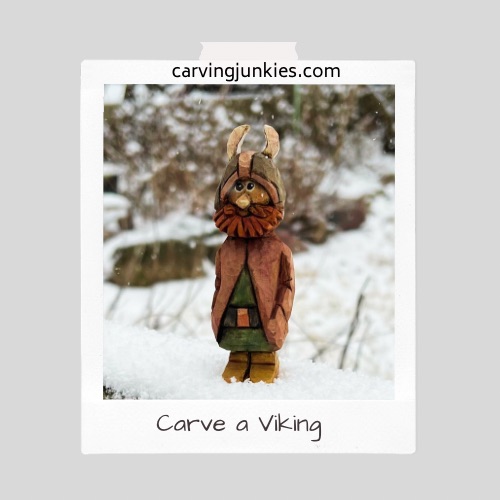 Viking wood carving