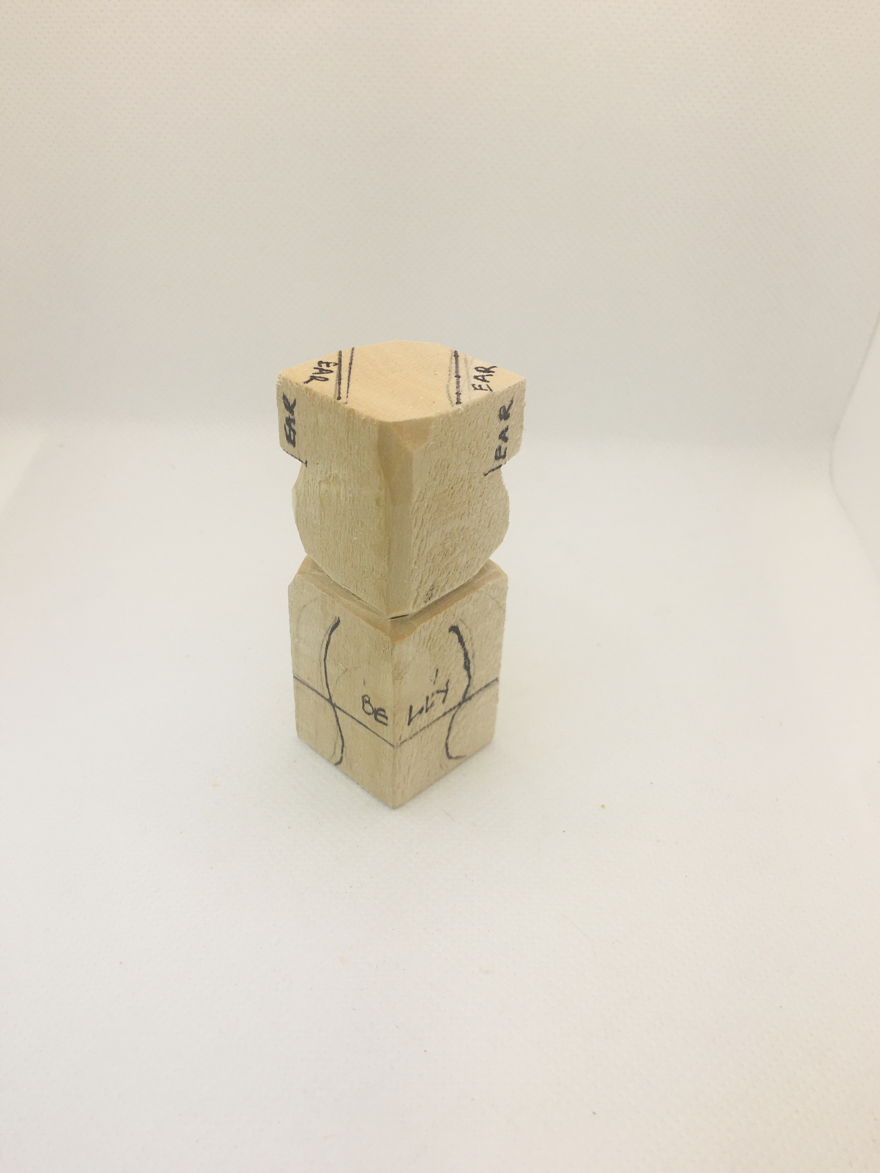 Starting bear whittling