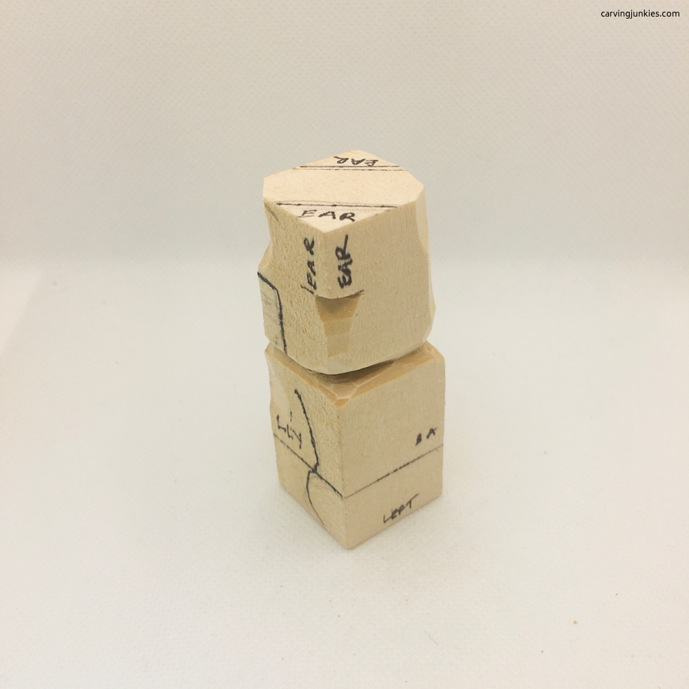 Bear whittling left view