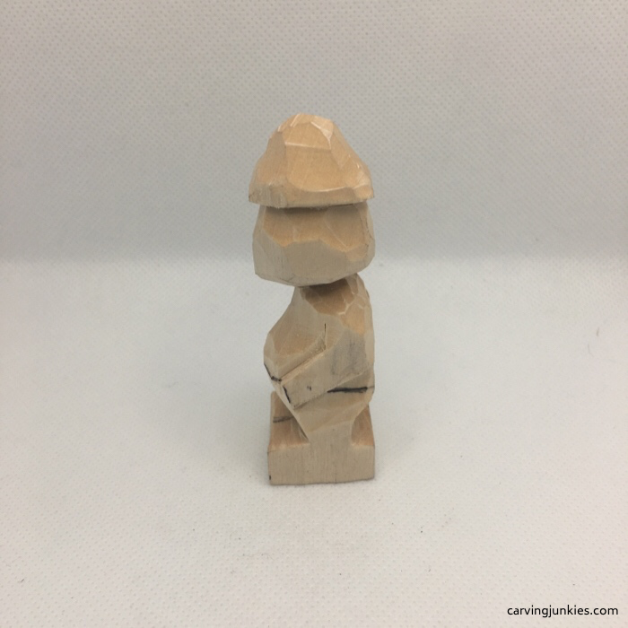 Left arm cut on wood carving