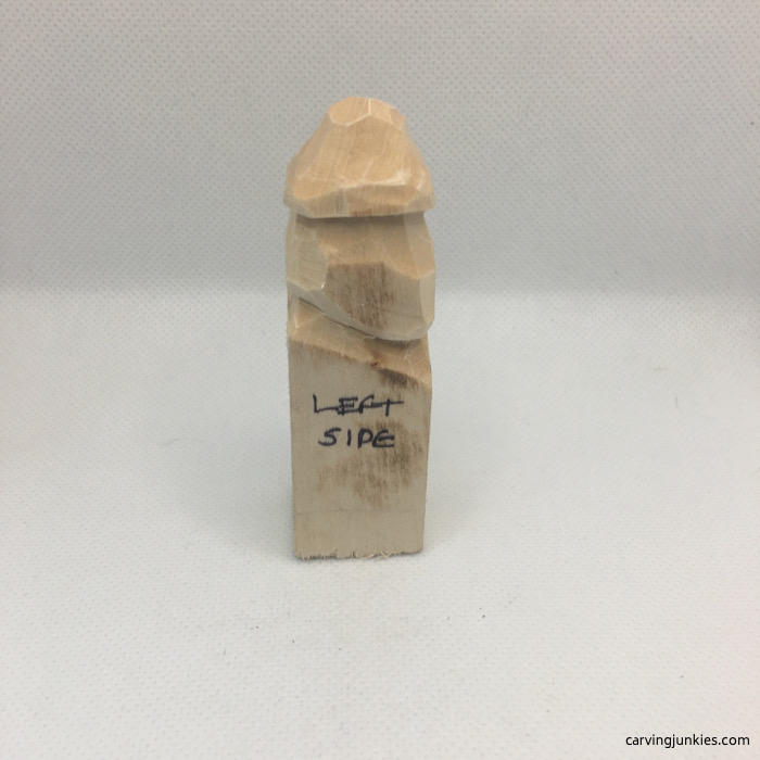 Left side of face on caricature