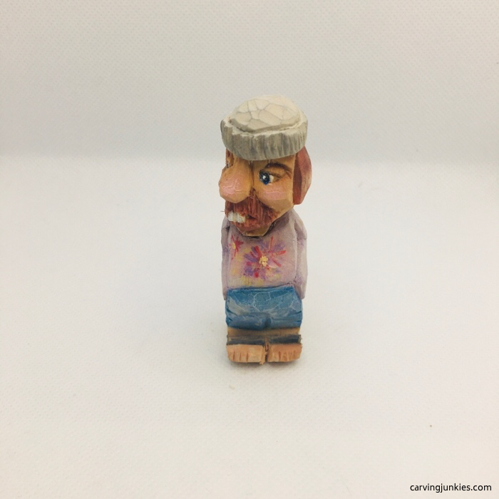 Painted caricature carving