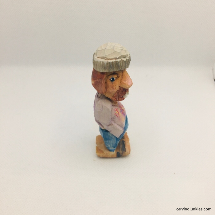 Little hippie wood carving