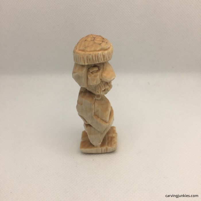 Mustache and beard on wood carving