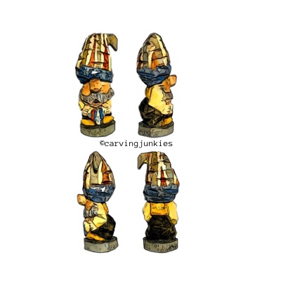 Fourth of July gnome wood carving pattern