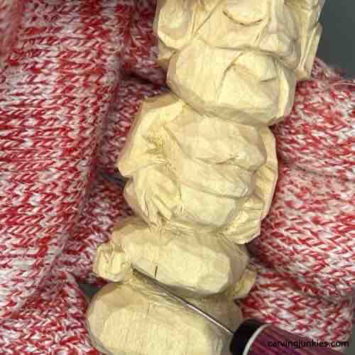 Shaping rock wood carved Buddha is sitting on