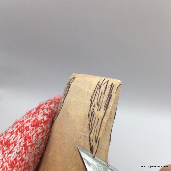 Shaping wood cardinal tail