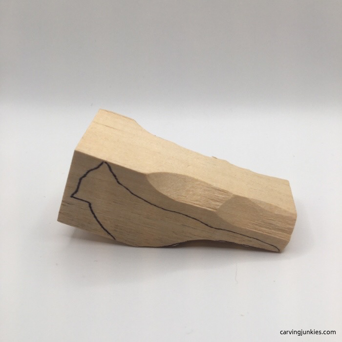 Shaping cardinal wood carving