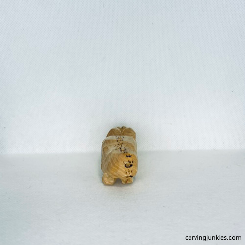 Back view of wood burning