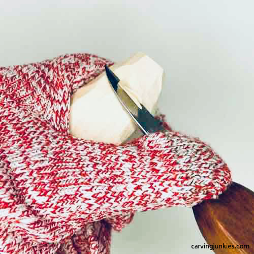 Carving top of wood carved ghost