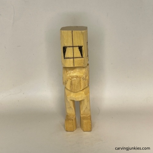 Nose box on carved old man