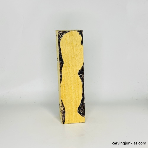 Right guidelines tor Tubby man wood carving Right view of tubby man wood carving guidelines