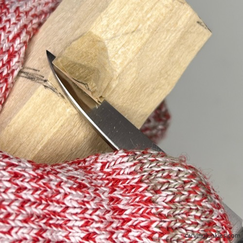 Reducing the width of the wood carved mermaid tail