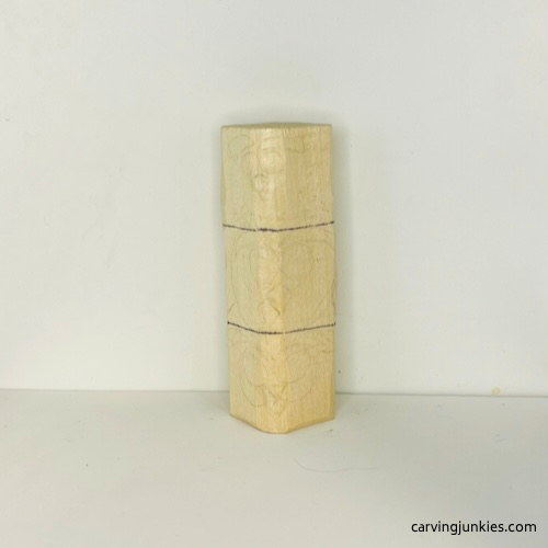 Back guidelines for wood carved owl