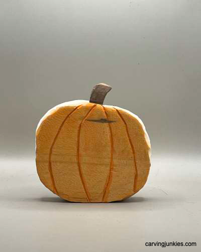 Beginner’s guide to carving a half-ghost pumpkin Painted back of wooden ghost pumpkin