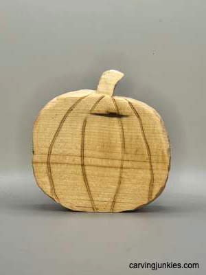 Back view of unpainted ghost pumpkin