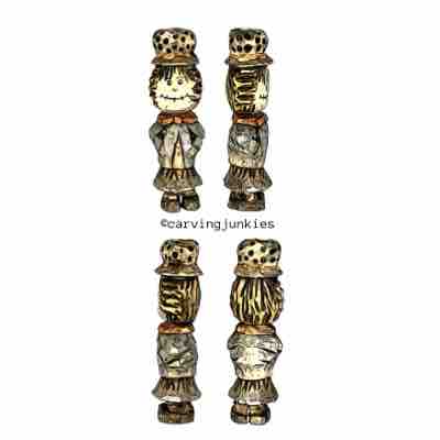 Pattern to carve a wood carved scarecrow