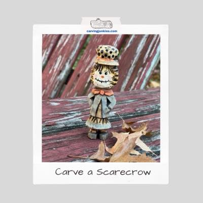 Scarecrow wood carving