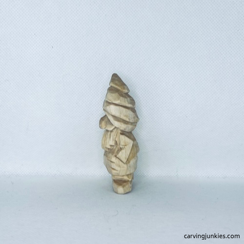 Left view of unpainted gnome 