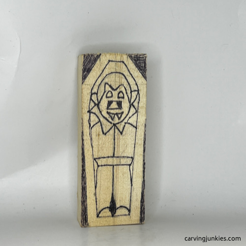 Guidelines for wood carved vampire