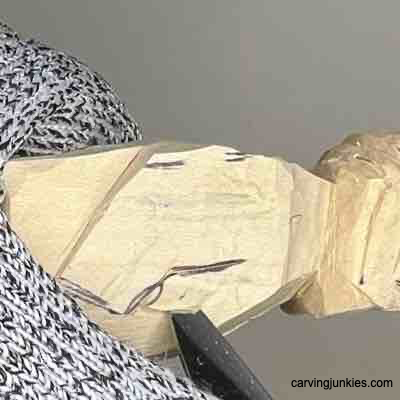 Making a pyramid cut in wood