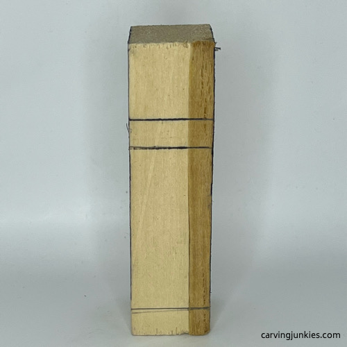 Back lines for wood carved wizard Back guidelines for wood carved wizard