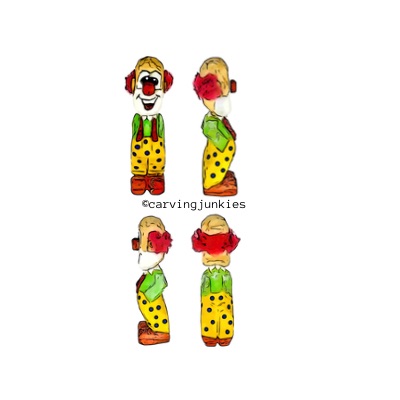 Want to carve a wooden circus clown caricature? Use this free wood carving pattern. Free clown wood carving pattern