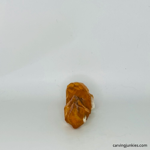 Right side of painted wood carved fox