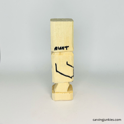 View of right arm on on wooden knight