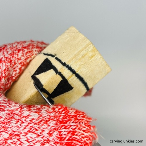 Stop cut on mushroom carving