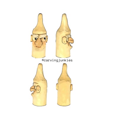 Pattern for wood carved ring holder