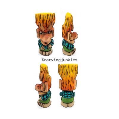 Troll wood carving pattern