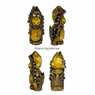 Carve up this adorable wooden turkey just in time for Thanksgiving with our free tutorial Wood carved turkey color pattern