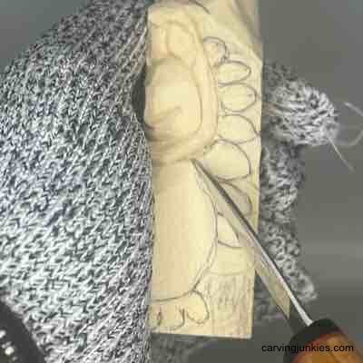 Carve a memorable wooden Thanksgiving turkey—start here! Separating body of wood turkey