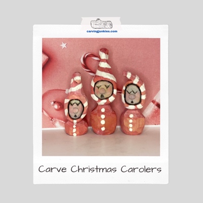 Wooden Christmas carolers