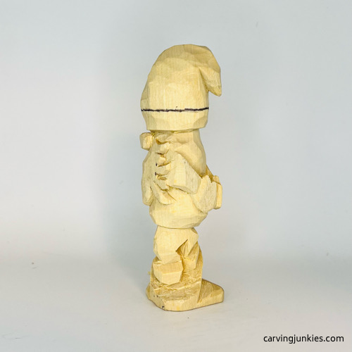 Left view of gnome hat brim