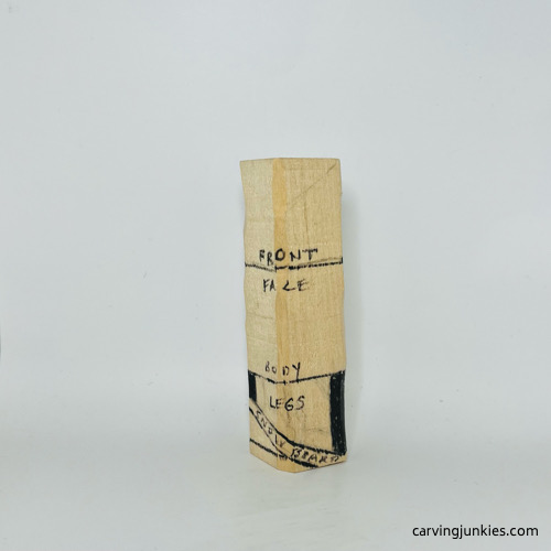 Gnome wood carving front guidelines